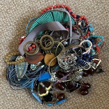 Jewellery Job lot 1Kg+ Vintage & Modern Mixed Conditions Craft Car boot Resale
