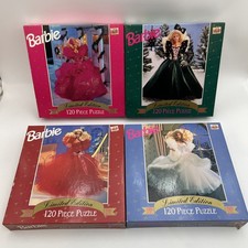 Barbie Doll Puzzle Lot of 4 1988/1989/1990/1991 Limited Edition NIB/NEW 