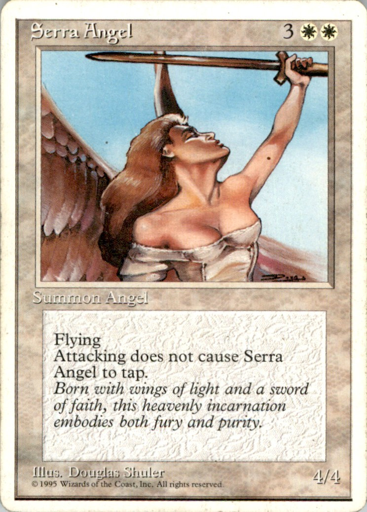 1995 MTG Fourth Edition Serra Angel #40 LP