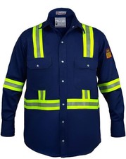 Flame Resistant FR High Visibility Hi Vis Shirt - 88% C/12% N - 7oz