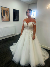 Allure wedding dress,  Off-the-Shoulder A-line Lace Princess Wedding Dress