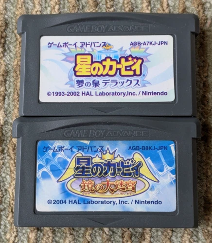 Kirby and The Amazing Mirror & Nightmare In Dreamland Japanese GBA Lot US SELLER