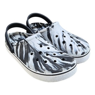 CROCS Off Court Marbled Clog Black/White Men's Size 10 Women's Size 12