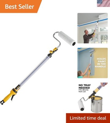 Long Handle Paint Roller by Spraytech - EZ Roller for Easy Home Painting