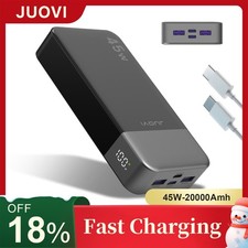 Power Bank 20000mAh 45W Portable Charger Battery Pack USB C For Outdoor Travel