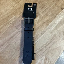 Under Armour Adult UA Adjustable Black Baseball Belt Fits Up to 42” 1252084