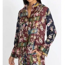 NWT Johnny Was Laurie Milan Silk Blouse XL