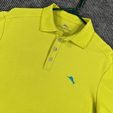 Tommy Bahama Polo Shirt Mens Medium Green Short Sleeve Casual Beach Golf