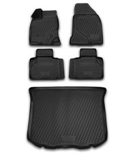 Gummi Kofferraumwanne Fußmatten Set für Ford Edge 2013-2015 Laderaumwanne Matten