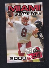 2000 Miami RedHawks Football Pocket Schedule Miami Red & White Club Mid-American