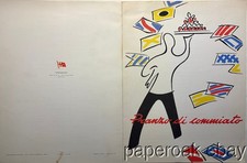 Original 1961 Italian Line Ship SS Leonardo Da Vinci Farewell Dinner Menu