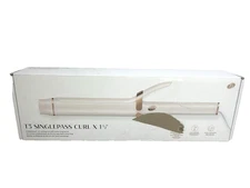 T3 Micro SinglePass Ceramic Curling Iron 1.5", Smart Microchip, Satin Blush