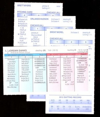 2012 Strat-O-Matic Additional Players Only - CHICAGO WHITE SOX Team Set