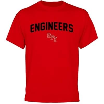 Rensselaer Polytechnic Institute Engineers Mascot Logo TShirt Red, , Used; Very 