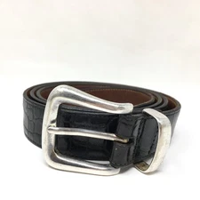 Trafalgar Okeechobee Ranger Belt Mens Size 38 Black Croc Embossed Leather USA