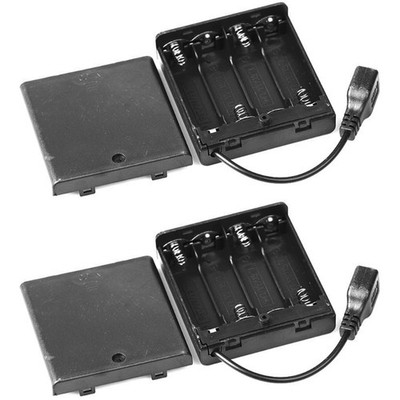 4 Slots Battery Case USB Power Adapter Switchable Control For LED Strips Lights