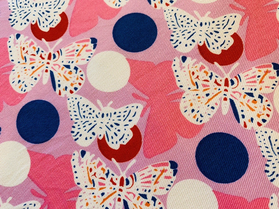 "Tela mariposa vintage 56"" de ancho por yarda" Foto 2 de 4