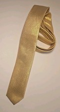 Vesuvio Napoli In Italy Gold Color Mens 60" Necktie, Unworn