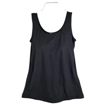 Flexees Womens Black Shaping Camisole Built In Bra Sleeveless Wide Strap Size XL