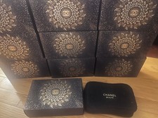 NIB Chanel Holiday 2025 Cosmetic Makeup Pouch Case Blue Navy