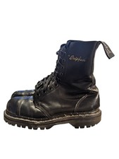 UK-6 US-7 Gripfast Originals England Black Leather Steel Toe Punk Boots UK