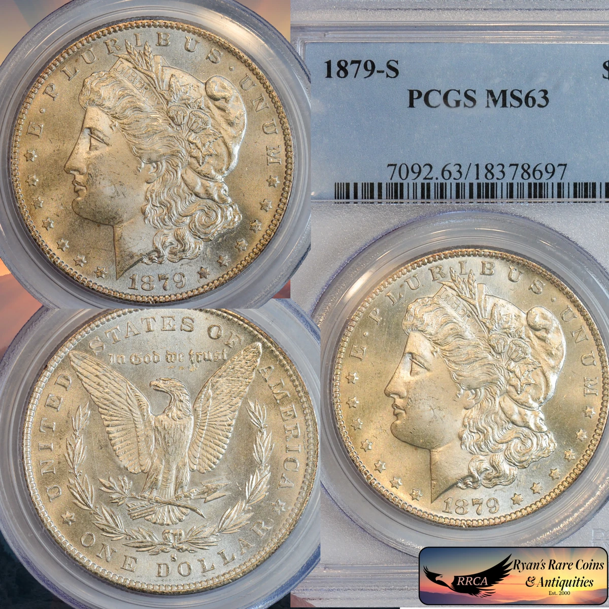 1879 Grade MS 63 Morgan US Dollars for sale | eBay