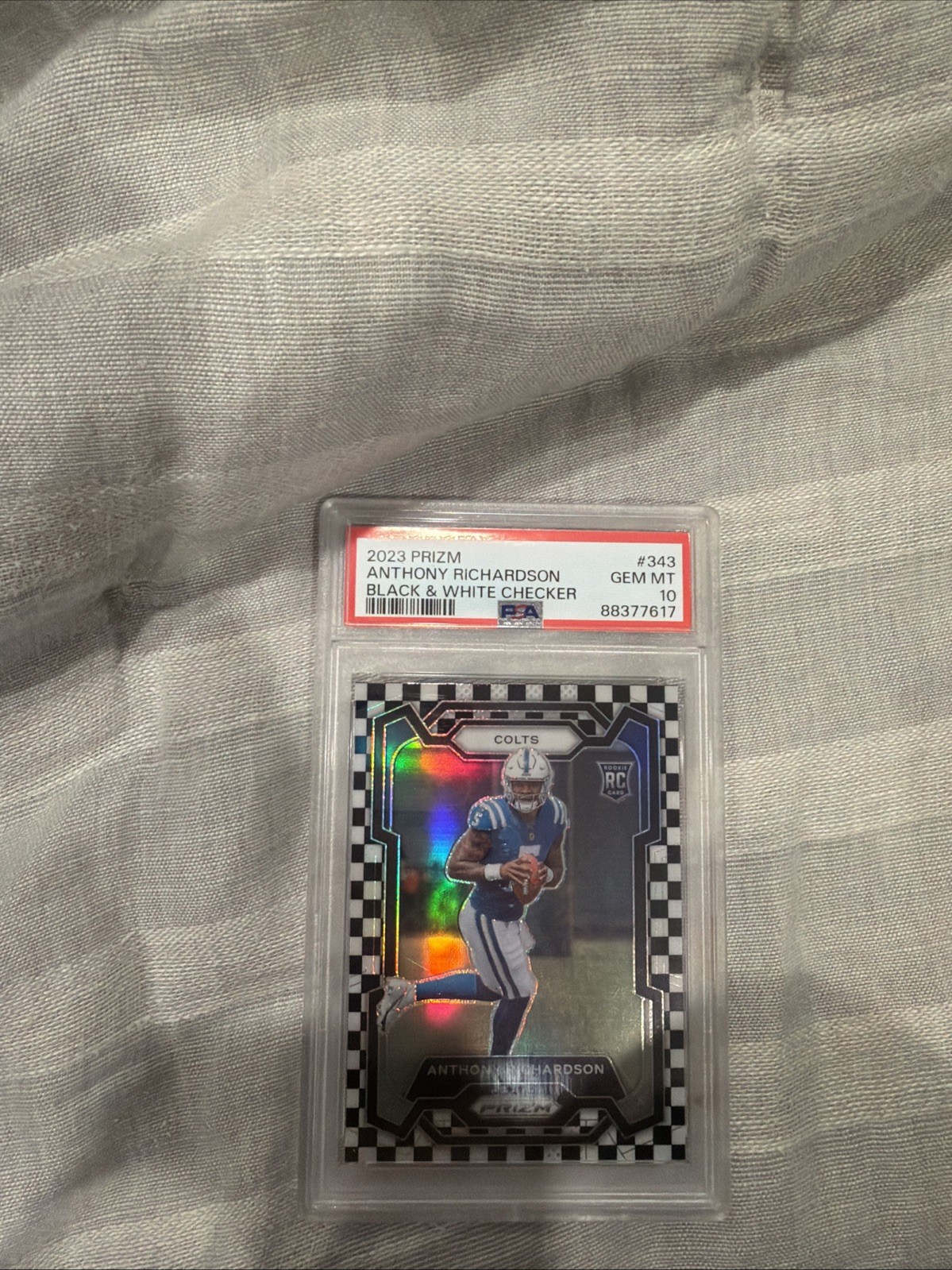 2023 Panini Prizm - Rookies Anthony Richardson #343 Black & White Checker Prizm