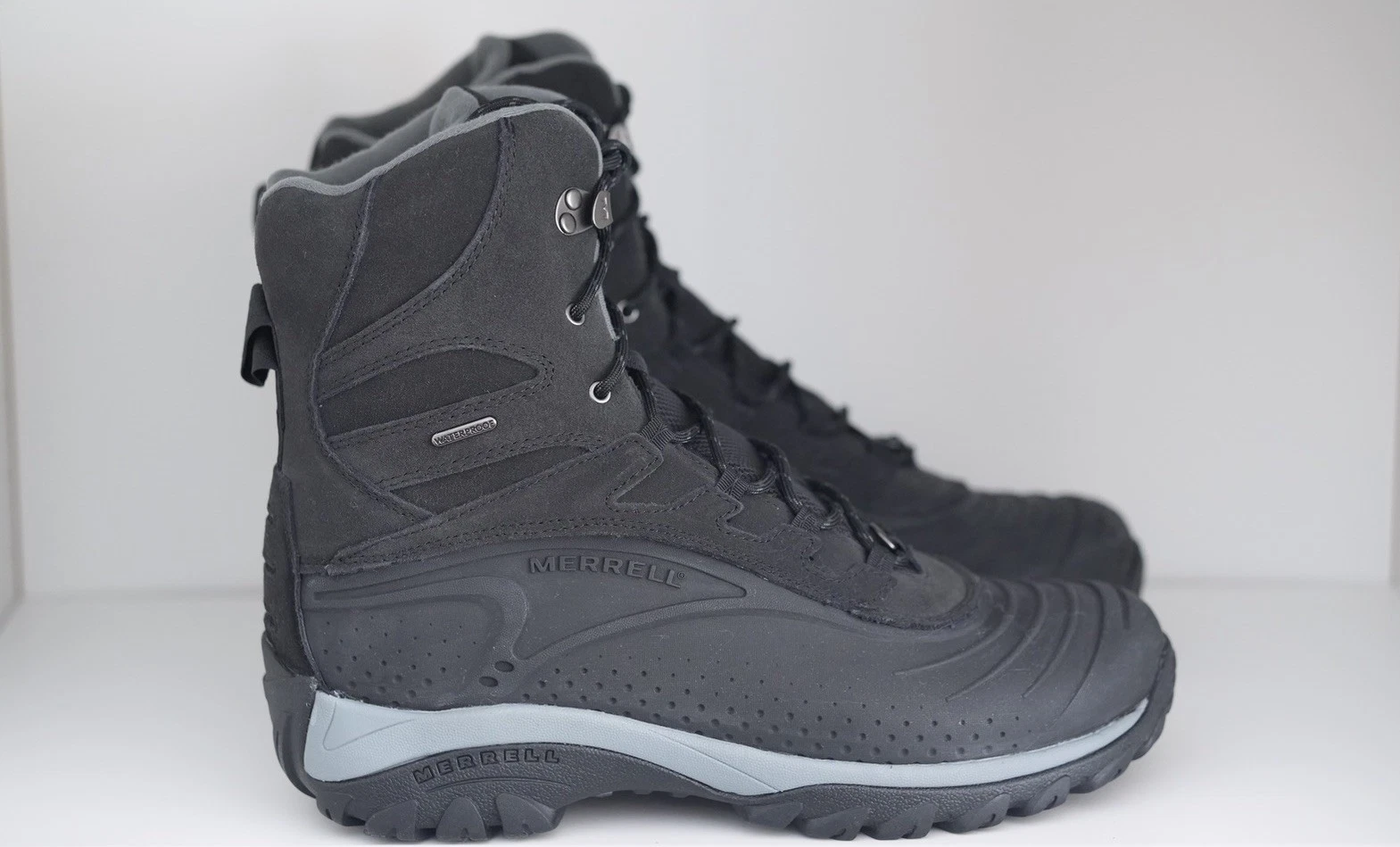 Merrell Men Thermo Frosty Tall Shell Waterproof Hiking Winter Boots Leather 10.5