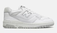 New Balance BB550PB1 White Grey Mens Leather Trainers UK 5 EU 38 RRP £120
