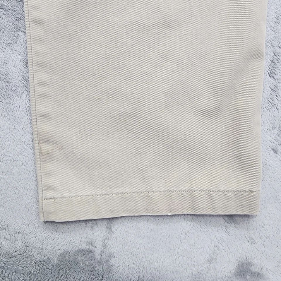 Pantalones Dockers De Colección Para Hombres W34 L34 Tostado Caqui Sarga Frente Plano Chino Pierna Recta Foto 4 de 4