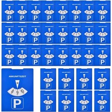 30er Pack Blau Parkscheibe aus Papier – Einfaches Parken für alle Fahrzeuge