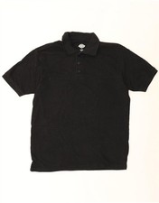 DICKIES Mens Polo Shirt Large Black Cotton AP02