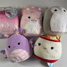 New Lot Of 5 Squishmallows (6” Brenda “Raisy & Shun”) (8” Cinnamon Androu Molly)