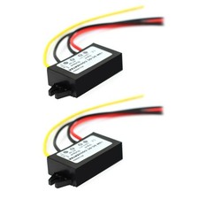 Durable 2pcs DC12V to 5V Converter Module 3A 15W Waterproof IP68 Power Supply