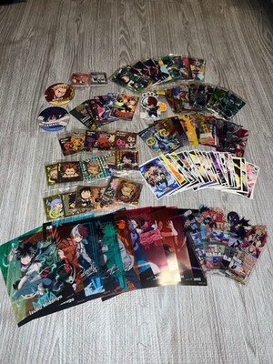 My Hero Academia Stickers Postcards Badges Lot - 100+ Anime Collectibles