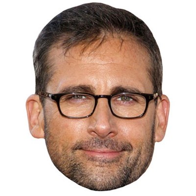 Steve Carell Promi Maske, flaches Kartengesicht, Kostüm Maske