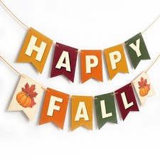 Happy Fall Banner Fall Decorations for Home Indoor Outdoor Pumpkin Fall Ban...