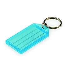 Lucky Line 605100 Key Tag, Multi-Color, Plastic, Open/Close Flap, 10 Pk