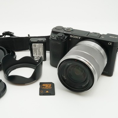 Sony Alpha A6000 24.3MP Schwarz Spiegellose Kamera mit 18-55mm Objektiv Kit a...