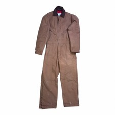 Walls Zero Zone Brown Coveralls Lined Insulated Quilted Men's Medium 38-40 Reg