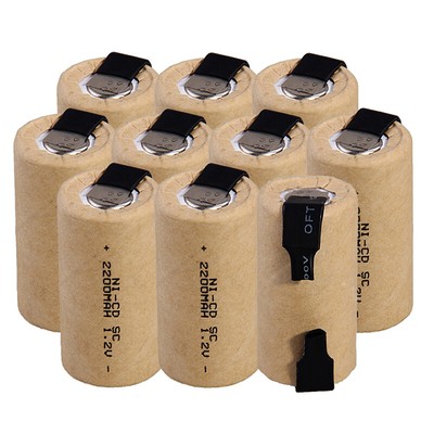 2/4PCS Screwdriver Electric Drill SC Batteries 1.2V 2200mAh Sub C Ni-Cd Battey