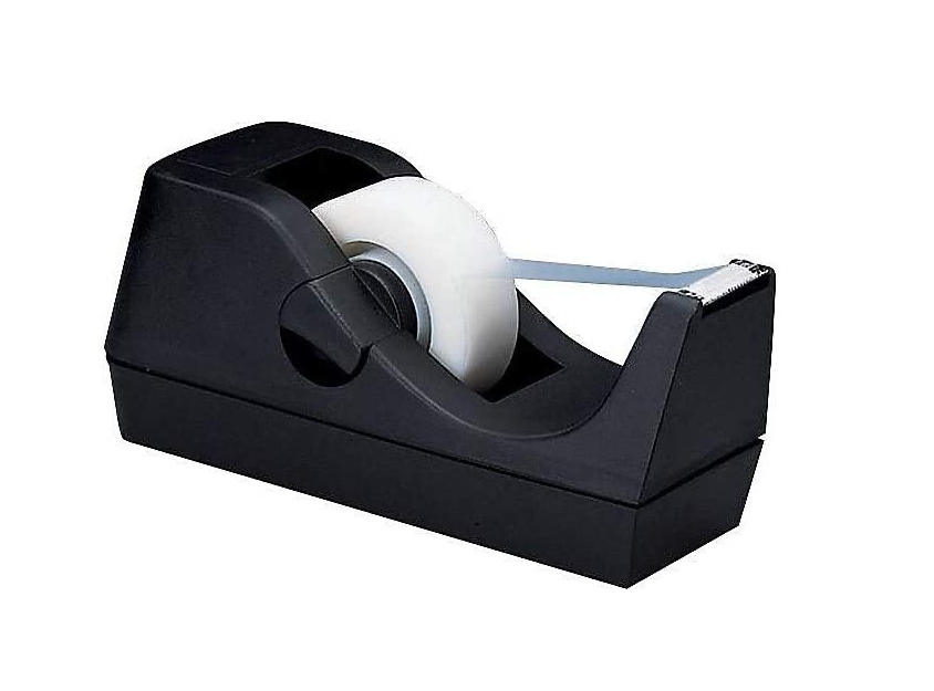 2 Staples 10566 Desktop Tape Dispenser Black Weighted NonSkid Base