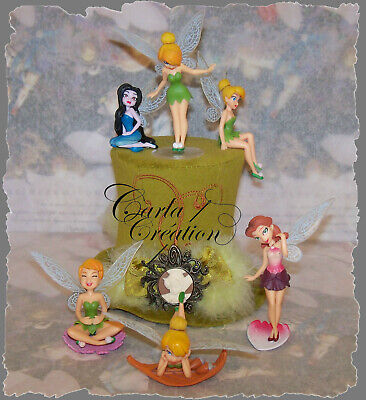 6 Figurines Fée .Clochette Ondine Vidia Fairies Tinker Bell Princesse.Gateaux