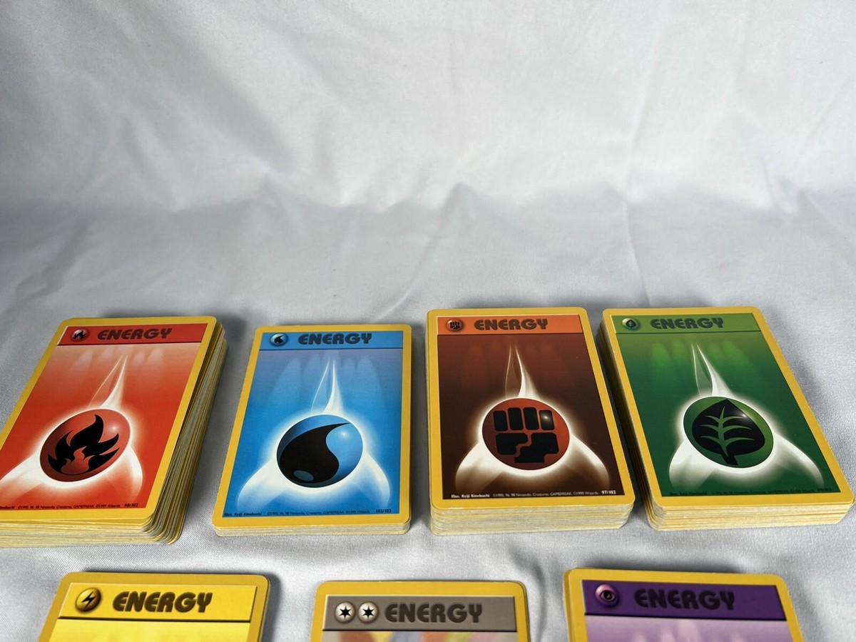 Bulk Lot All 7 1999 Base Set Pokemon Energy Cards #96 - #102 NM/LP