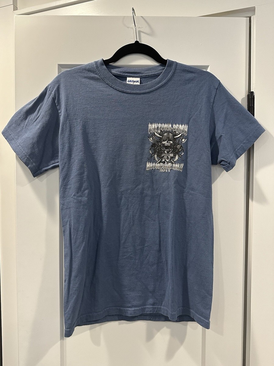 Gildan Ultra Cotton Blue Daytona Beach Motorcycle Rally 2011 Size
