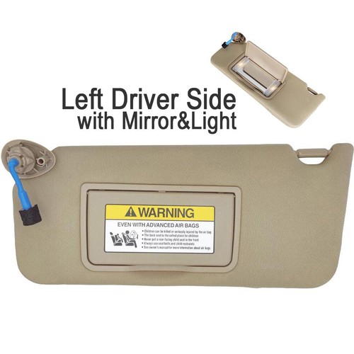 Left Driver Side Tan Sun Visor For Honda Accord 20082012 w/Light