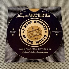 Single view-master Reel 49 Mountain Trip Glacier Natl Park MT HL Buff Tam 1H