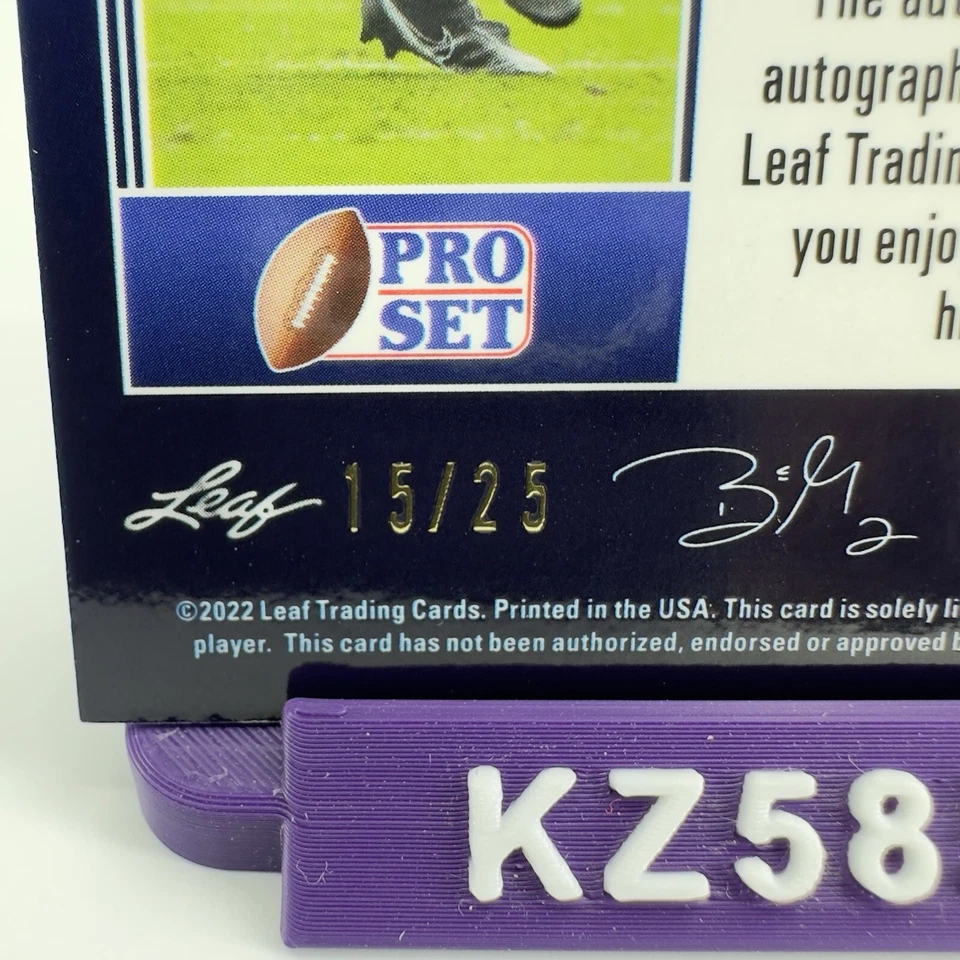 2022 Leaf Pro Set Purple Wave John Metchie III #PA-JM2 15/25 Auto (RC) Texans - Image 3 of 3