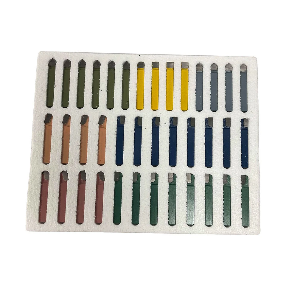 1/4 «ТВЕРДОСПЛАВНЫЙ НАКОНЕЧНИК ИНСТРУМЕНТ БИТЫ ТОКАРНЫЙ СТАНОК ИНСТРУМЕНТЫ 38 ШТ НАБОР C6 AR, AL, BR, BL, C, E, D - Изображение 2 из 3