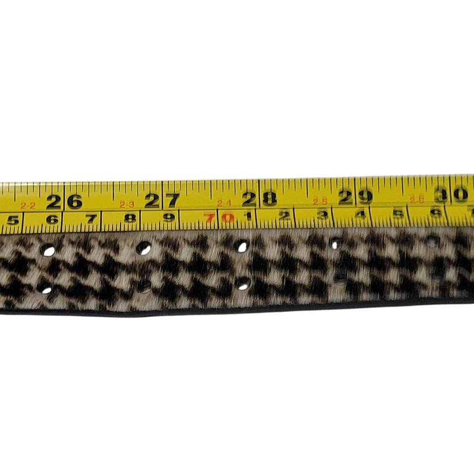 Cinturón de piel de cuero genuino Nanette Lepore pata de gallo guinga talla S marrón twee Foto 4 de 4